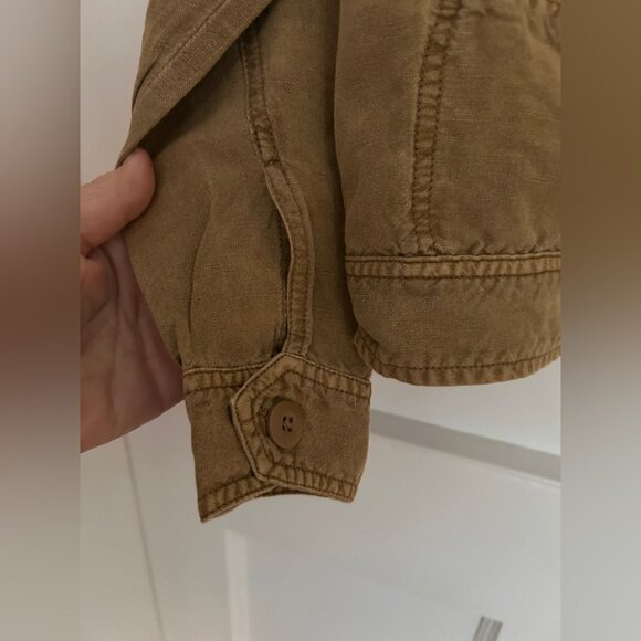 Women’s Lucky Brand Brown Linen Jacket Size Small - Picture 5 of 8